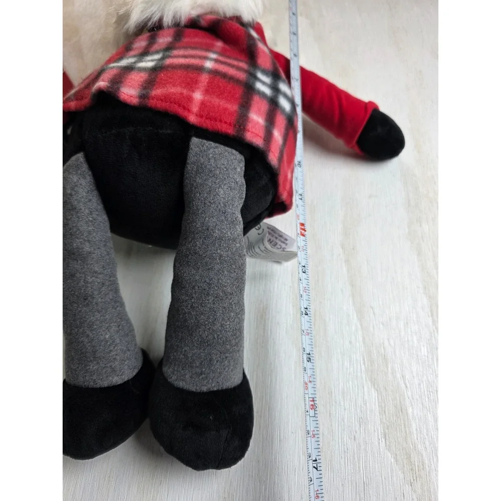 Scentsy Buddy Gnordy the Gnome Plush Red Plaid Holiday Decor Cottagecore 16in